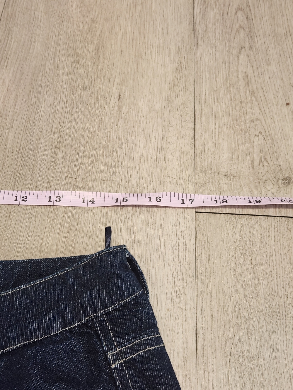 Zara Dark Wash Denim Bubble Balloon Hem Midi Skirt L - Picture 3 of 6